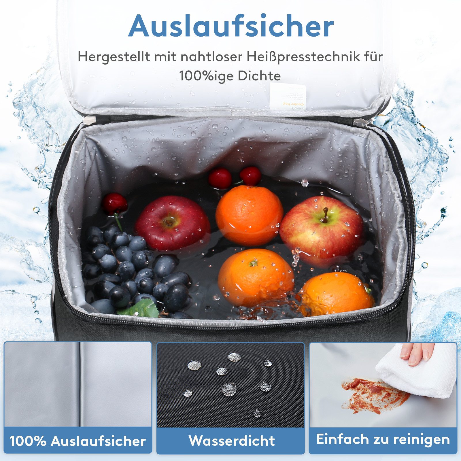 Lifewit Picknicktasche Kühltasche faltbar Thermotasche Picknicktasche Lebensmitteltransport (Set), Insulated, Portable