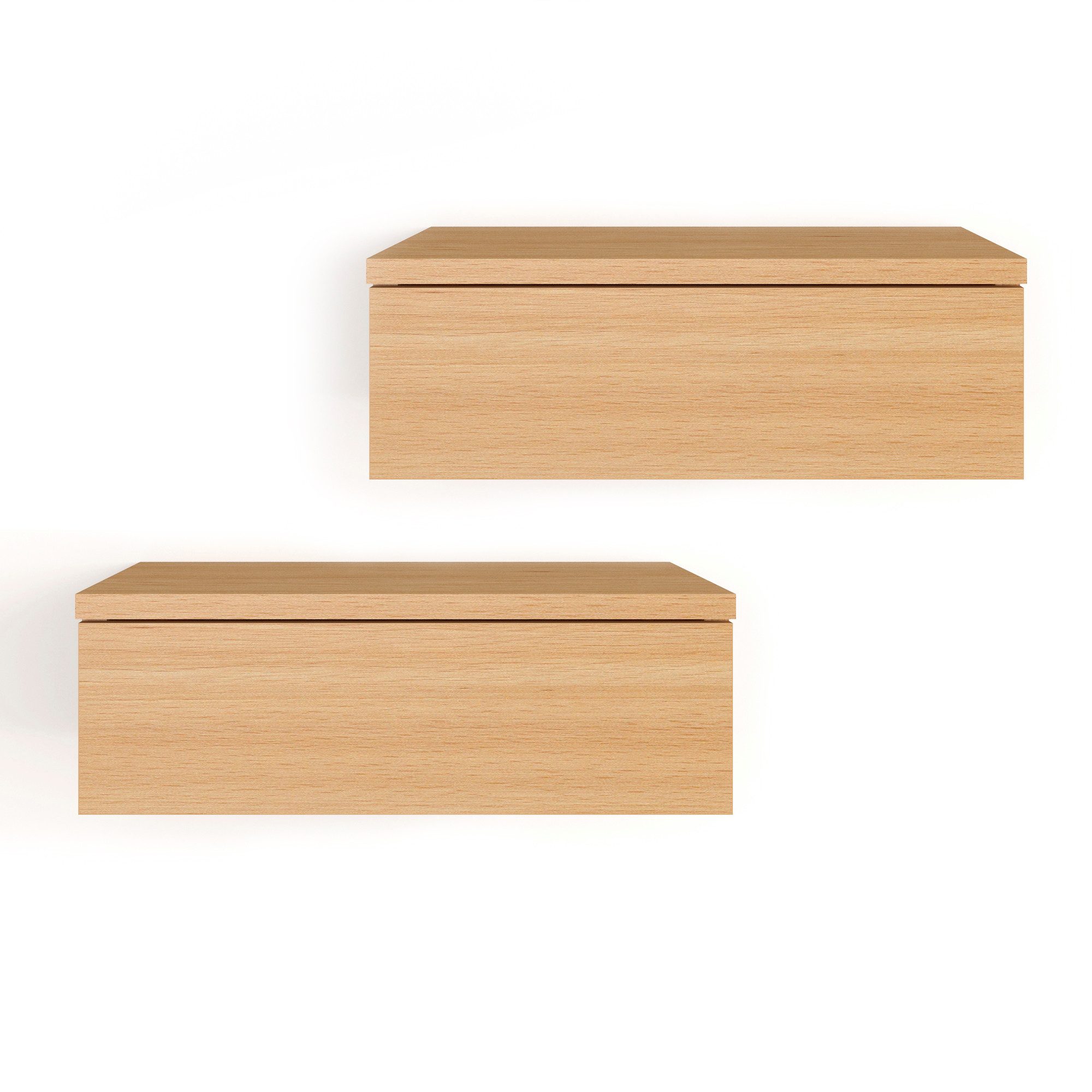 KOMTO Wandregal mit Schublade 2er Set Nachttisch Wandschublade Monaco 2 pcs günstig online kaufen