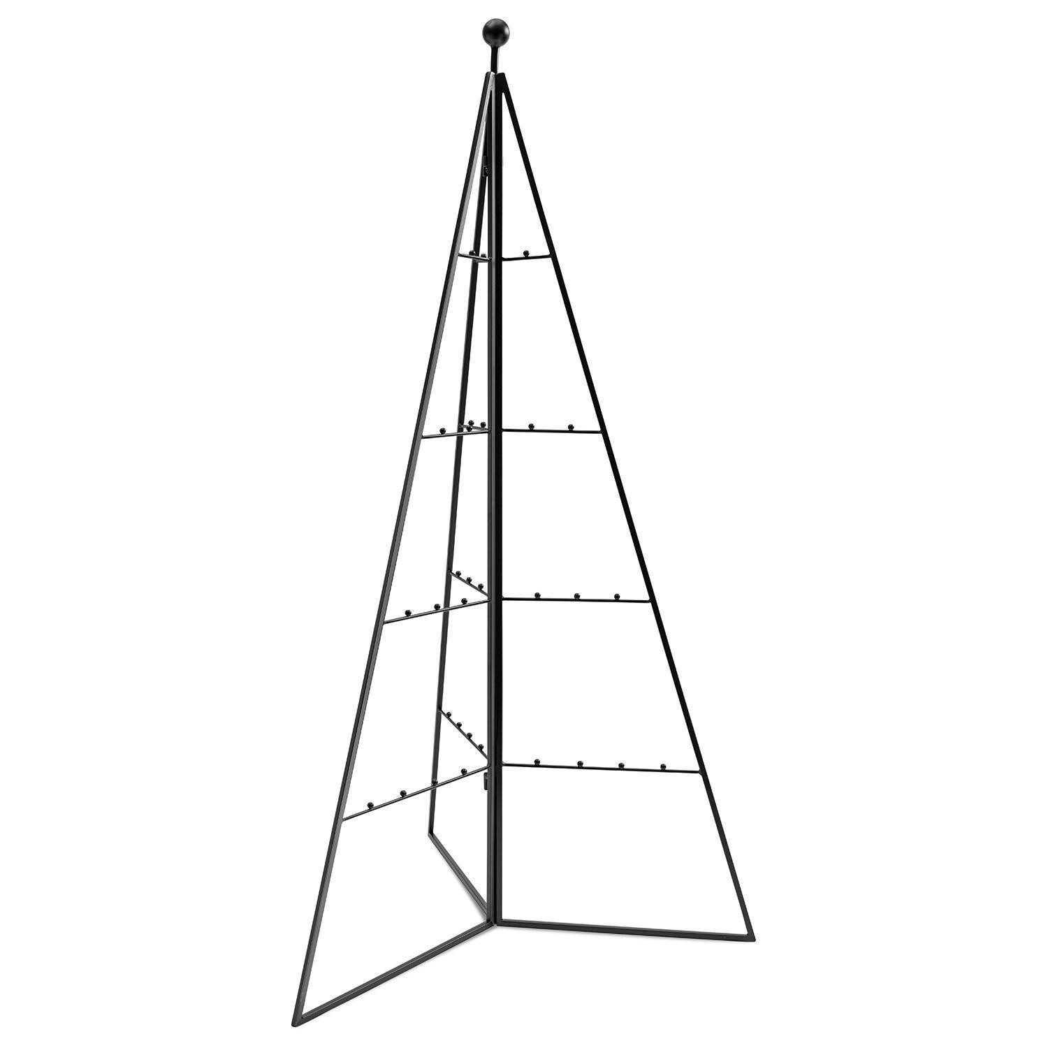 casa NOVA Künstlicher Weihnachtsbaum LABENA, Schwarz, Eisen, Faltbar, B 61 x H 120 x T 52,5 cm