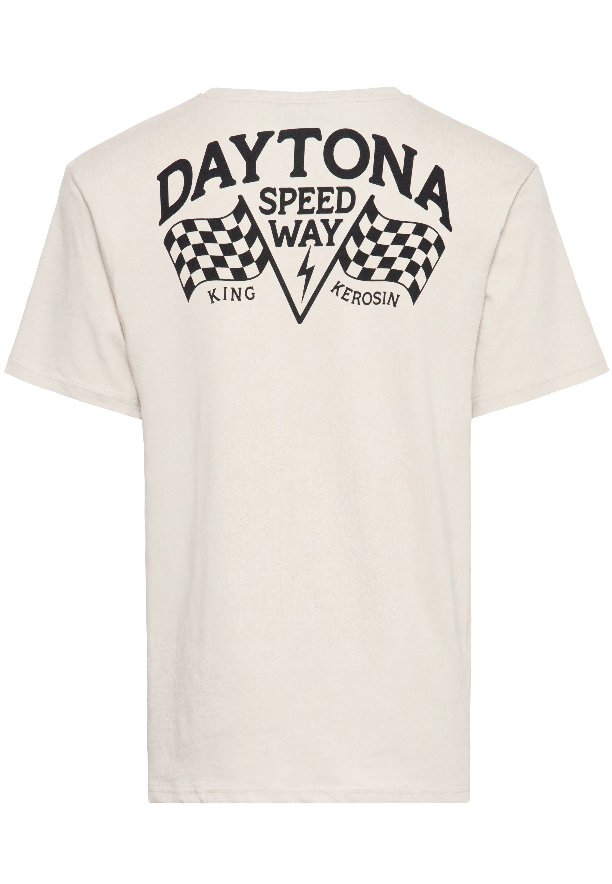 KingKerosin Print-Shirt Daytona Speedway (1-tlg) mit Rückenprint