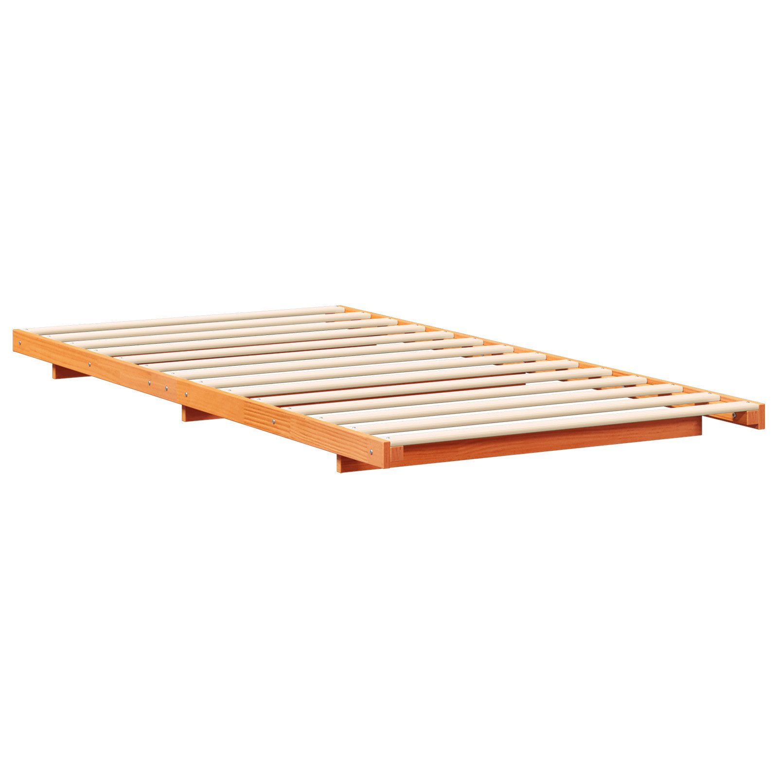 vidaXL Bett Bodenbettgestell Wachsbraun 75 x günstig online kaufen