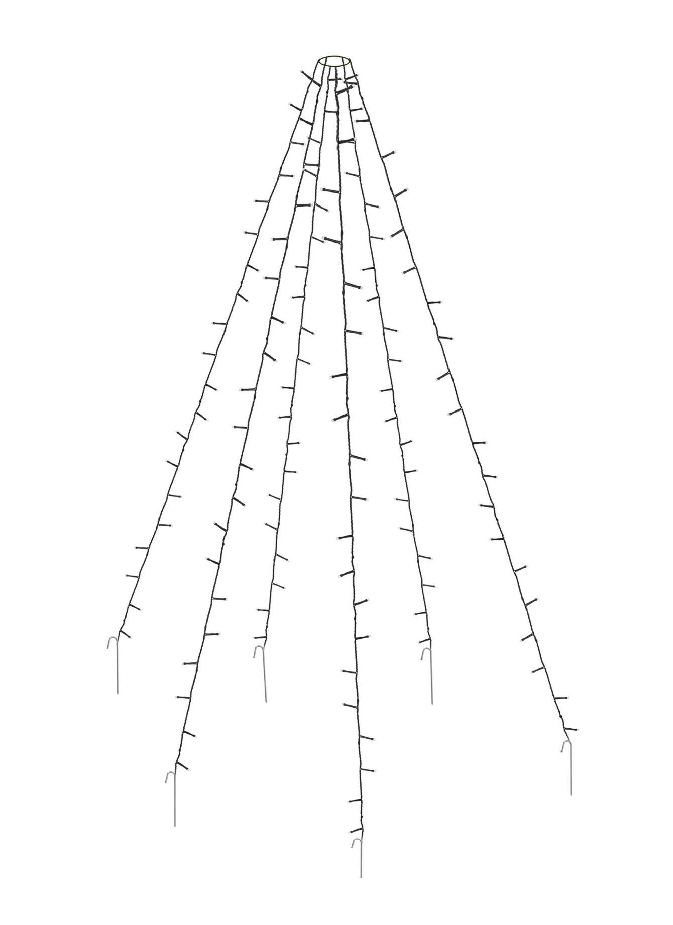 Spetebo LED-Lichternetz LED Fahnenmast Lichterkette 192 günstig online kaufen