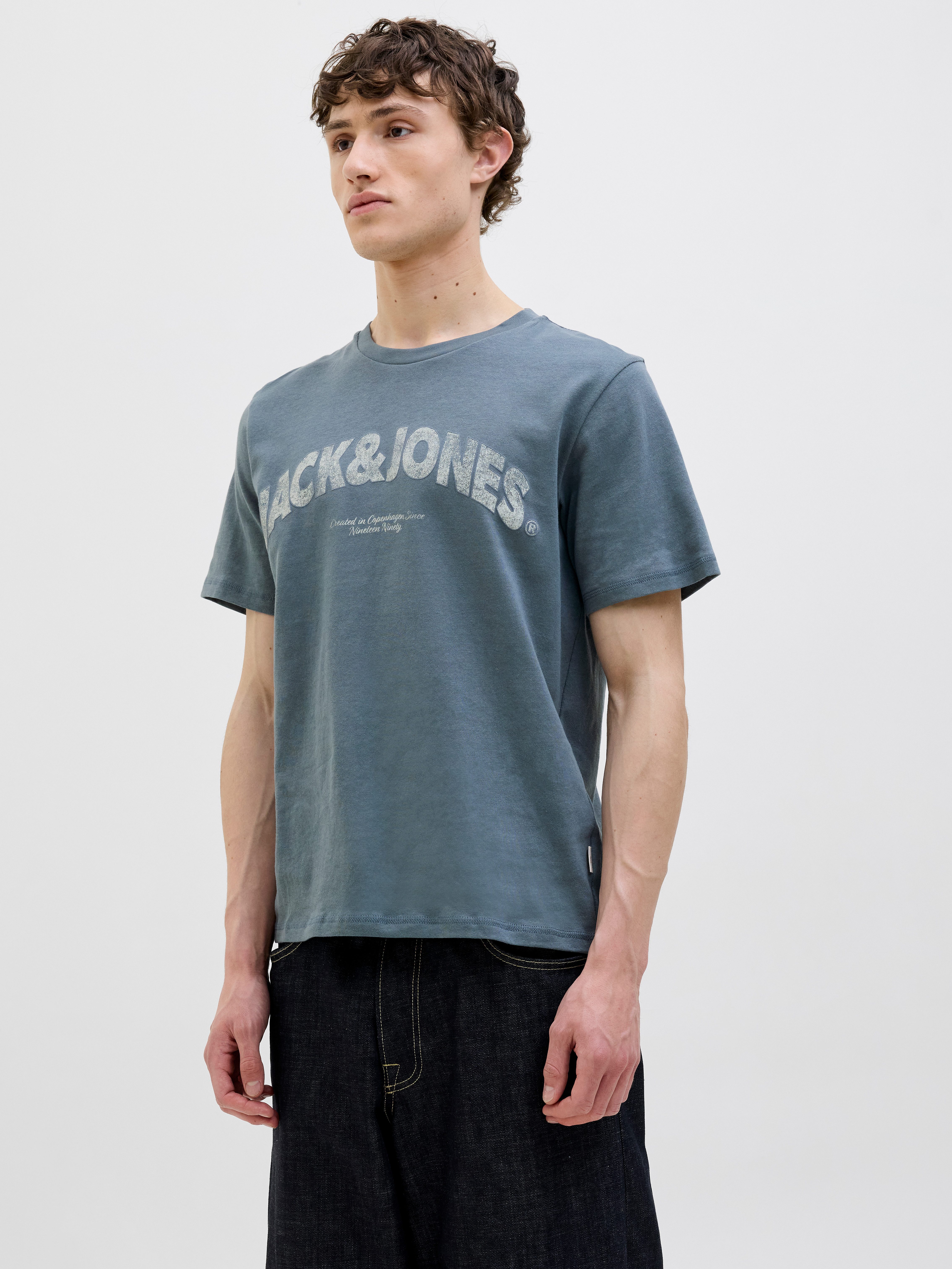 Jack & Jones T-Shirt JORALMERIA BOLD BRANDING TEE SS CN mit Logo Druck günstig online kaufen