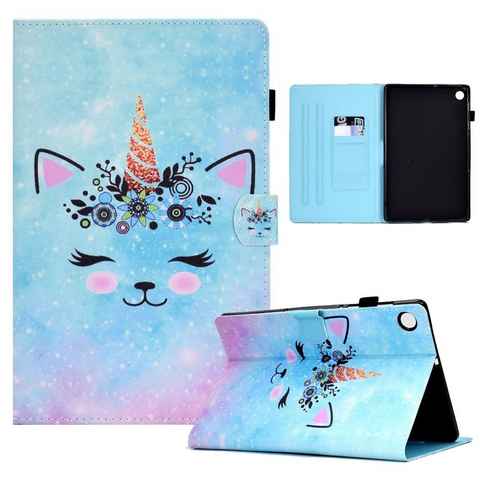 Wigento Tablet-Hülle Für Samsung Galaxy Tab A8 2021 X205 X200 Design Motiv 4 Kunstleder Hülle Cover Tablet Tasche Case Neu