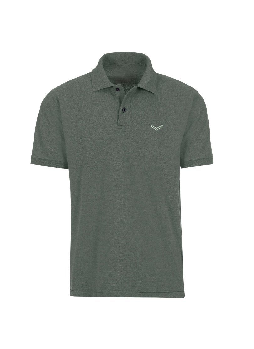 Trigema TRIGEMA Poloshirt Poloshirt khaki-melange DELUXE Piqué