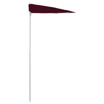 vidaXL Balkonsichtschutz Halb-Sonnenschirm mit Mast 180x90 cm Bordeauxrot