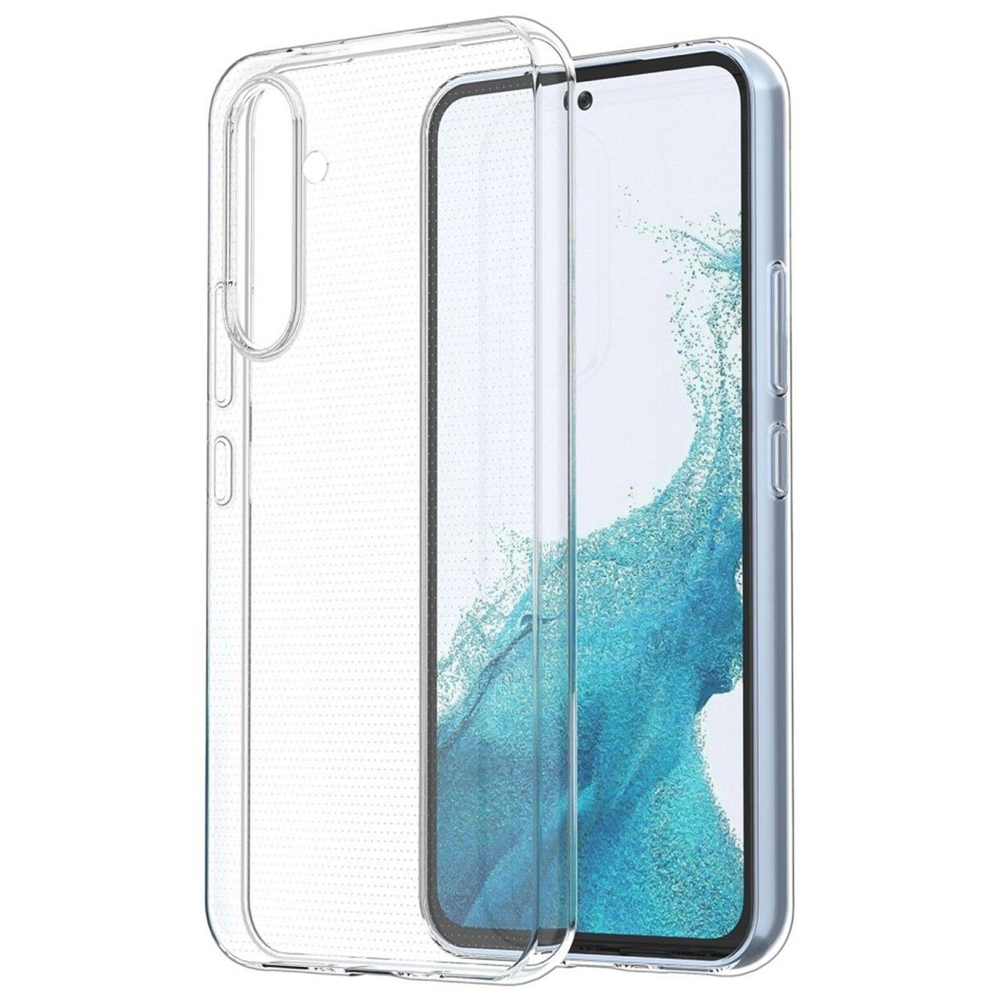 CoolGadget Handyhülle Silikon Handy Hülle Slim für Samsung Galaxy A34 5G 6,5 Zoll, dünne TPU Schutzhülle Case in transparent / durchsichtig