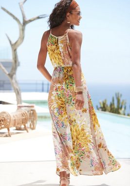 LASCANA Maxikleid aus gewebter Viskose im Alloverdruck, Sommerkleid, Strandkleid