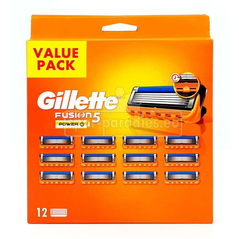 Gillette Rasierklingen Gillette Fusion 5 Power Rasierklingen, 12er Pack