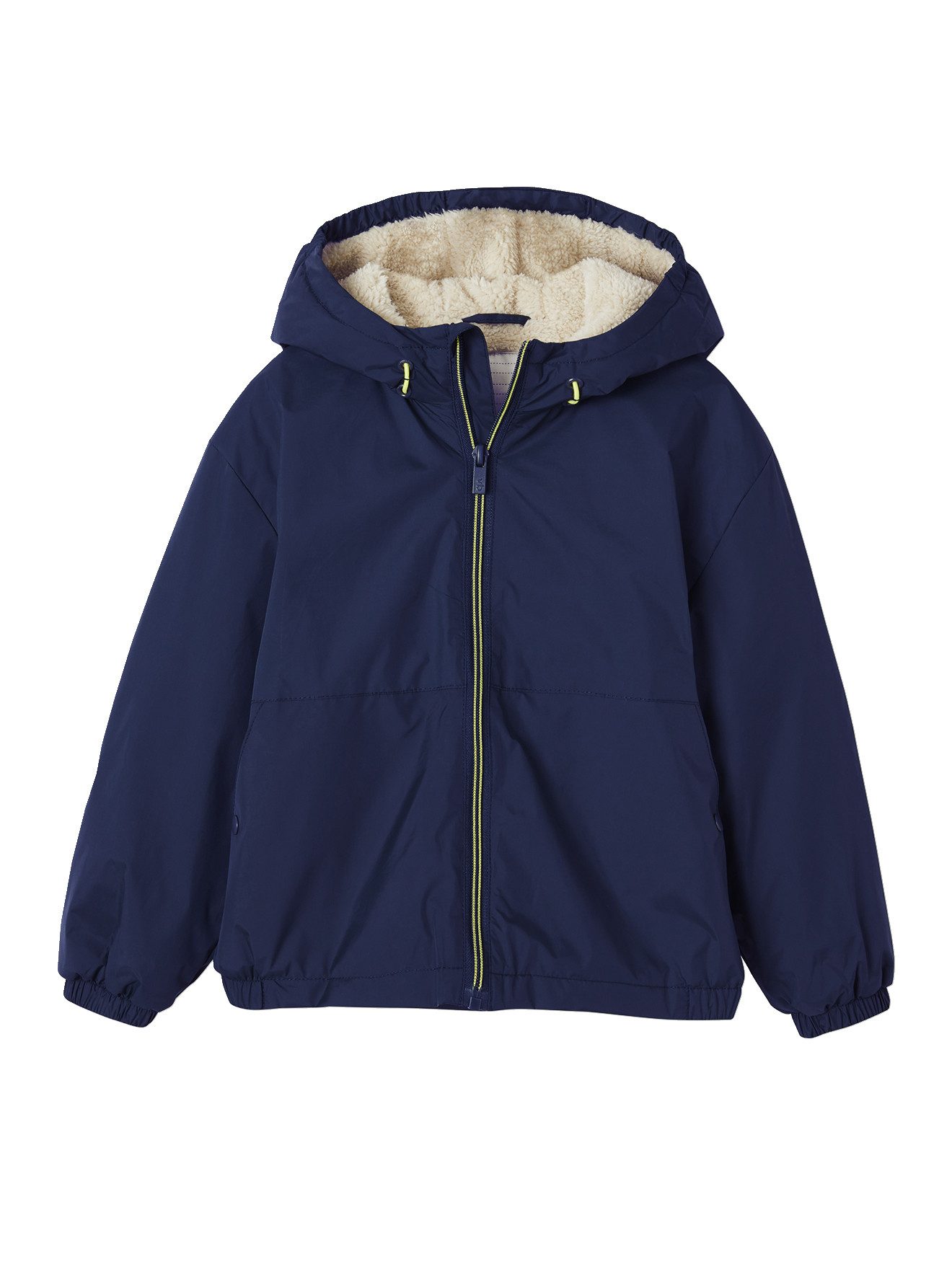 vertbaudet Regenjacke Jungen Anorak mit Teddyfleece-Futter