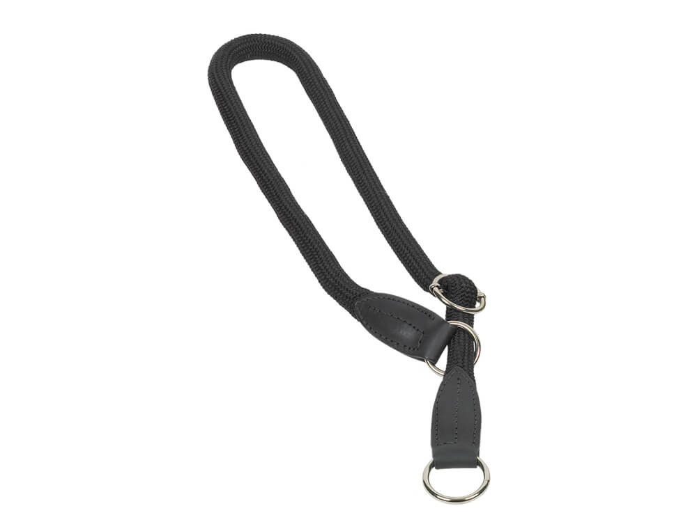 Nobby Hunde-Halsband Würger mit Stoppring "FUN ROYAL", schwarz, M-L