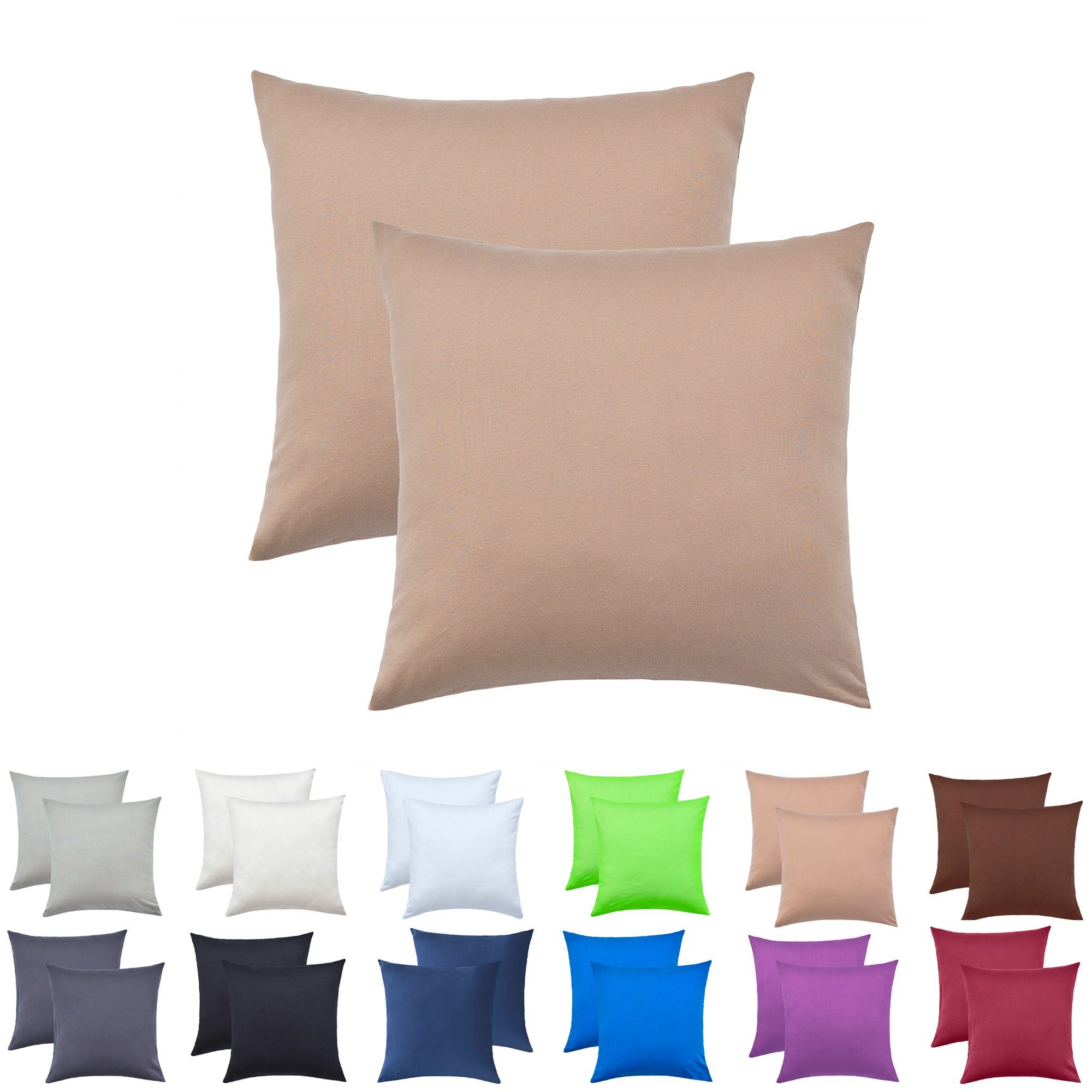 NatureMark Kissenbezüge 2er Pack Jersey Kissenbezug günstig online kaufen