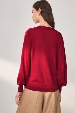 Next V-Ausschnitt-Pullover Premium-Pullover mit tiefem V-Ausschnitt Lyocell (1-tlg)