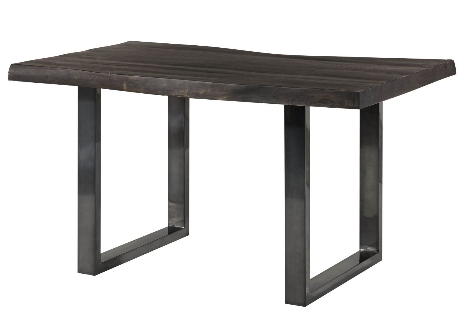Massivmoebel24 Esstisch FREEFORMMangoMassivholzgrau (Massivholz zerlegt 48 kg FREEFORM), Mango 140x90x77 cm (BxTxH) grau lackiert