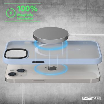 EAZY CASE Handyhülle Outdoor Case MagSafe Matt für Apple iPhone 13 6,1 Zoll, Backcover magnetisch Schutzhülle mit Kameraschutz mit MagSafe Hellblau