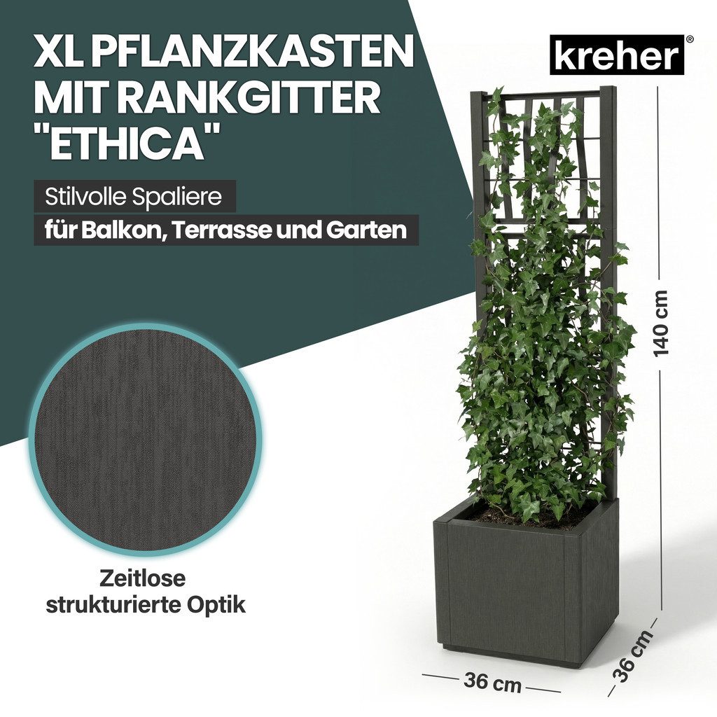 Kreher Spalier 'Ethica' in Struktur Optik (schmale Version) in verschiedenen Farben, 1 St.