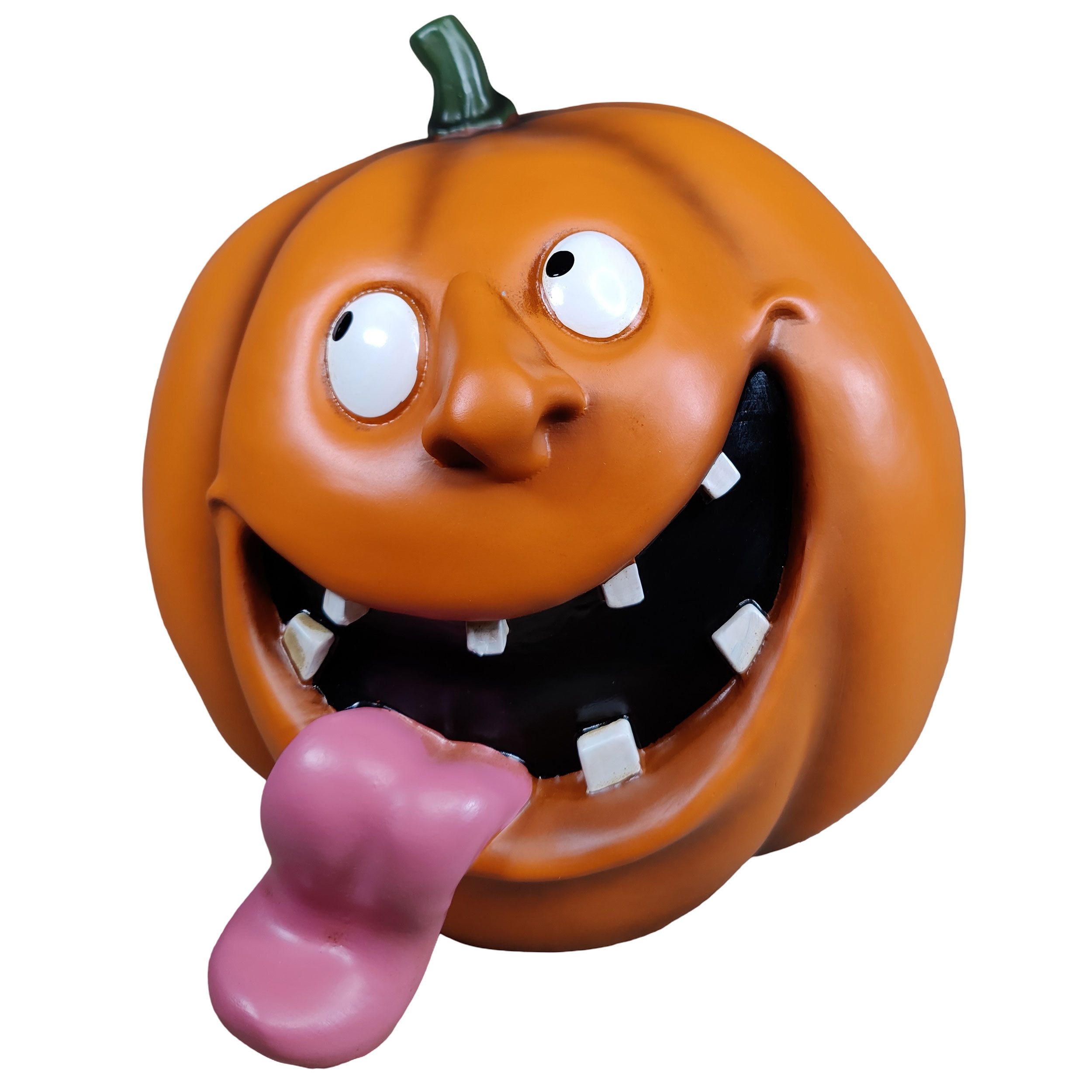colourliving Dekofigur Halloween Deko Kürbis Figur Herbstdeko innen & außen, Kürbisfigur mit humorvollem Gesicht