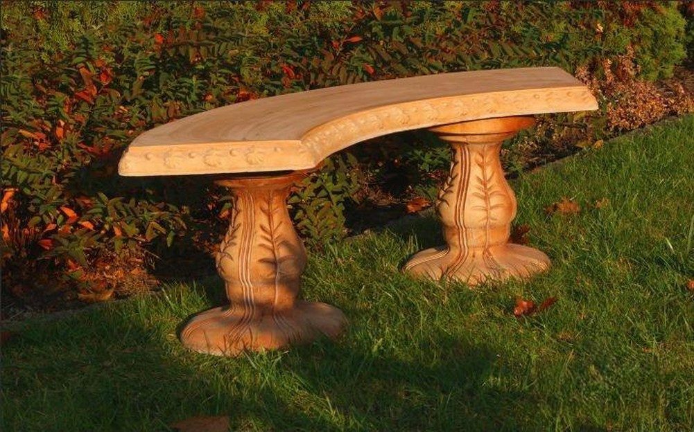 JVmoebel Gartenbank Betonbank im Römischen Stil für Terrasse und Garten, Made in Europa