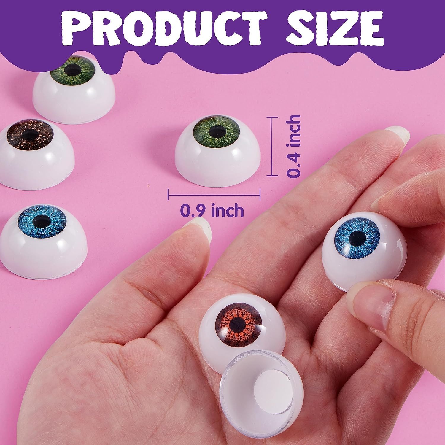 JOYIN Monster-Kostüm JOYIN 24 Halloween Augen, 12 Paar Kunststoff Augäpfel für Party Deko
