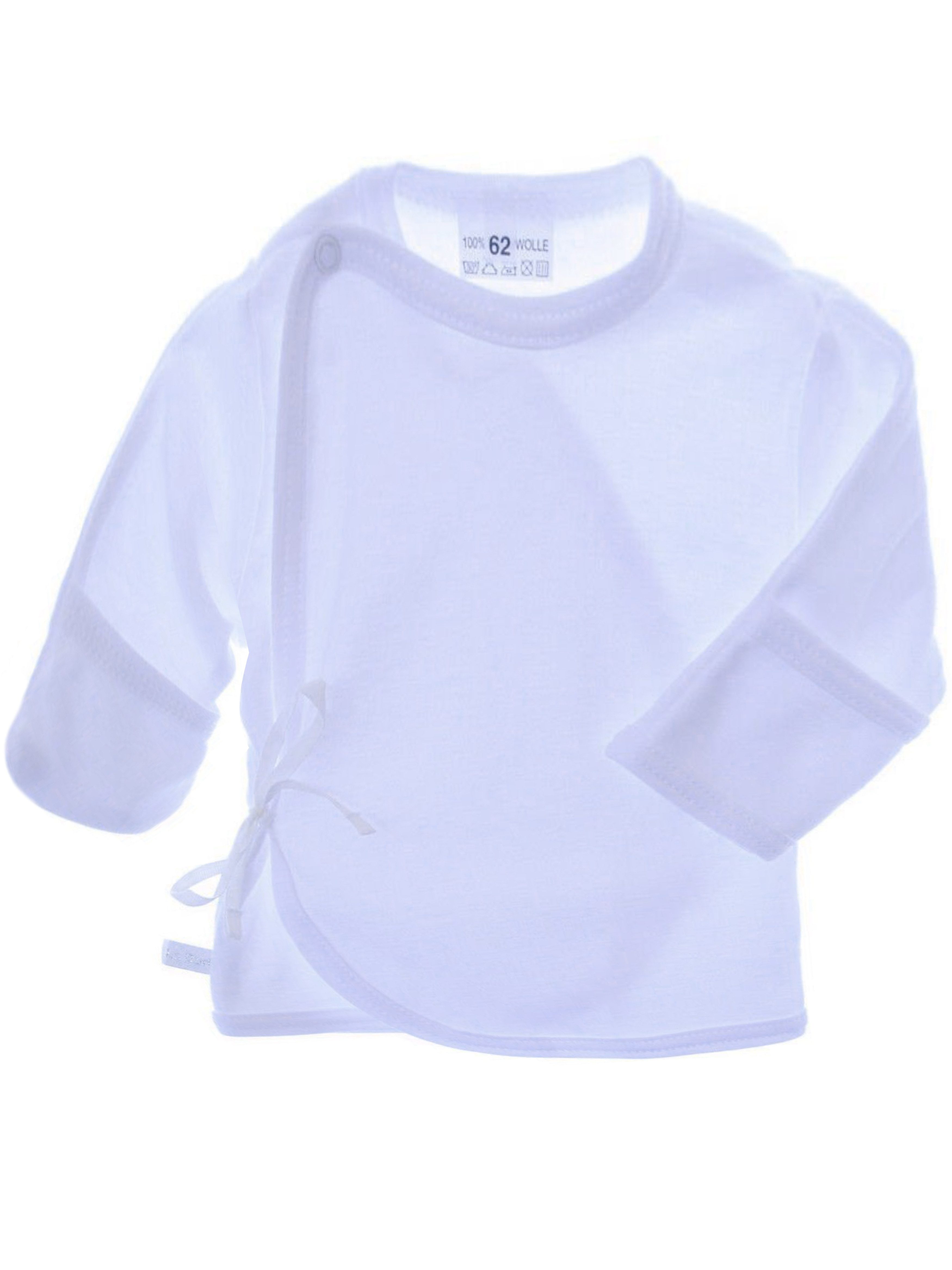 Wickelshirt Baby Wickelhemdchen in Weiß Babyshirt Hemdchen