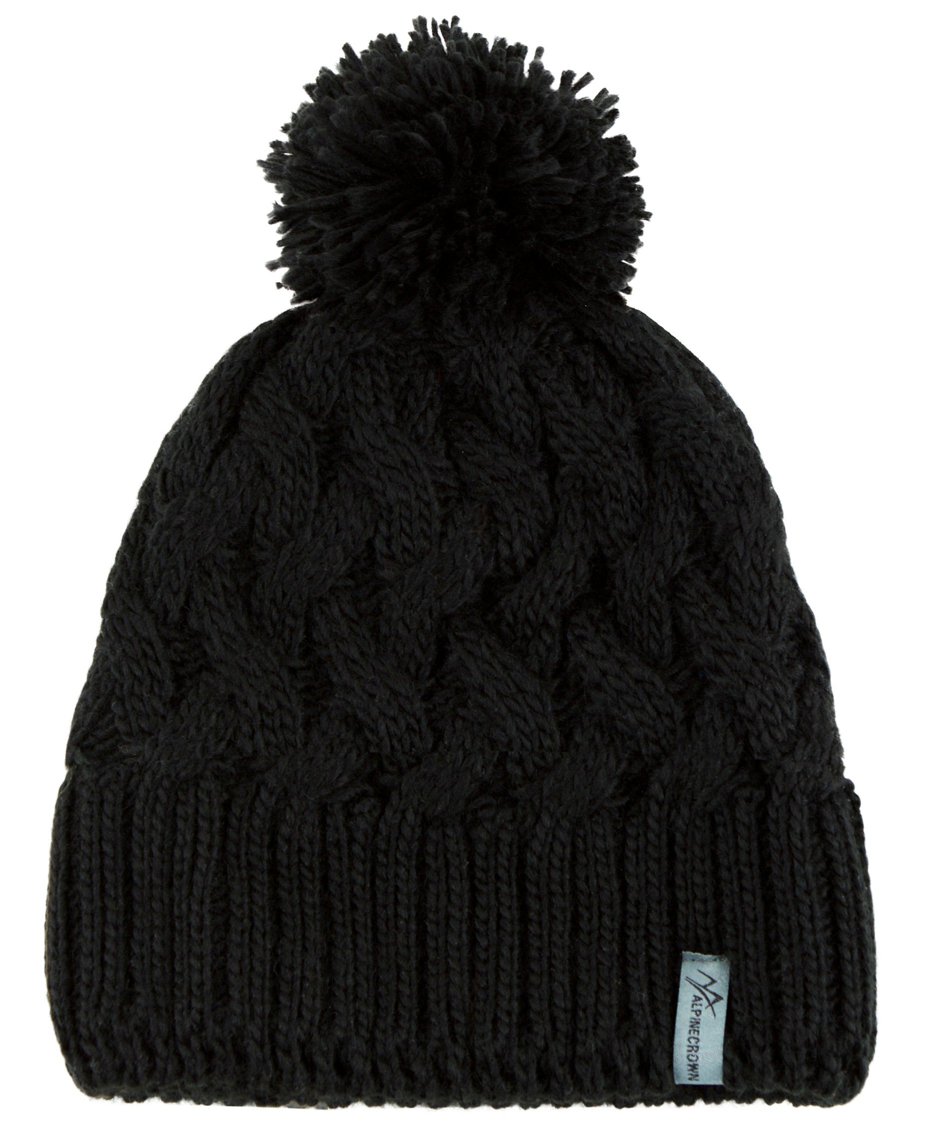 GUGGEN Mountain Bommelmütze Damen Mütze mit Bommel Bommelmütze weiß Damen Mütze mit Bommel Bommelmütze weiß