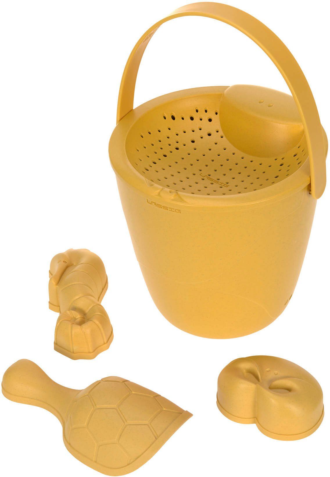 LÄSSIG Sandform-Set Sandspielzeug 5er Set Water Friends, yellow, (Set, 5-tlg), Material aus ressourcenschonendem Biokomposit