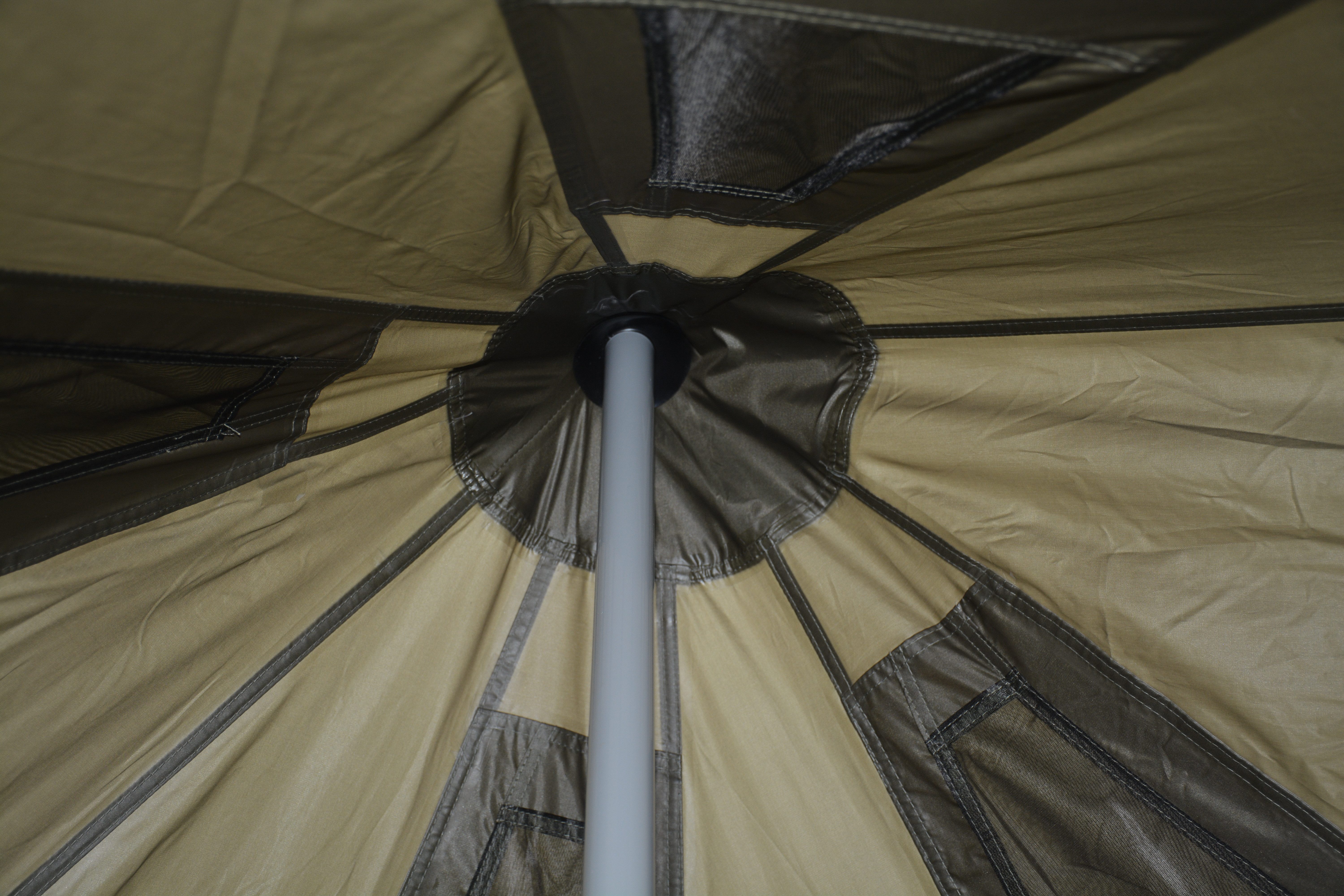 i@home Tipi-Zelt Glamping Zelt 3m Ø Oxford, Personen: 4 (wasserdicht, 4 Jahreszeiten, Campingzelt mit Ofenabzug, Moskitonetze, 1 tlg., geräumiges Familien-Bellz – Bild 4 von 5