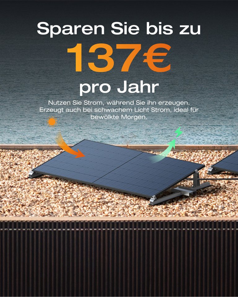 Thumbnail - Ecoflow Balkonkraftwerk ECOFLOW STREAM 800 W Mikro-Wechselrichter, 2 × 520 W PV Solarpanels