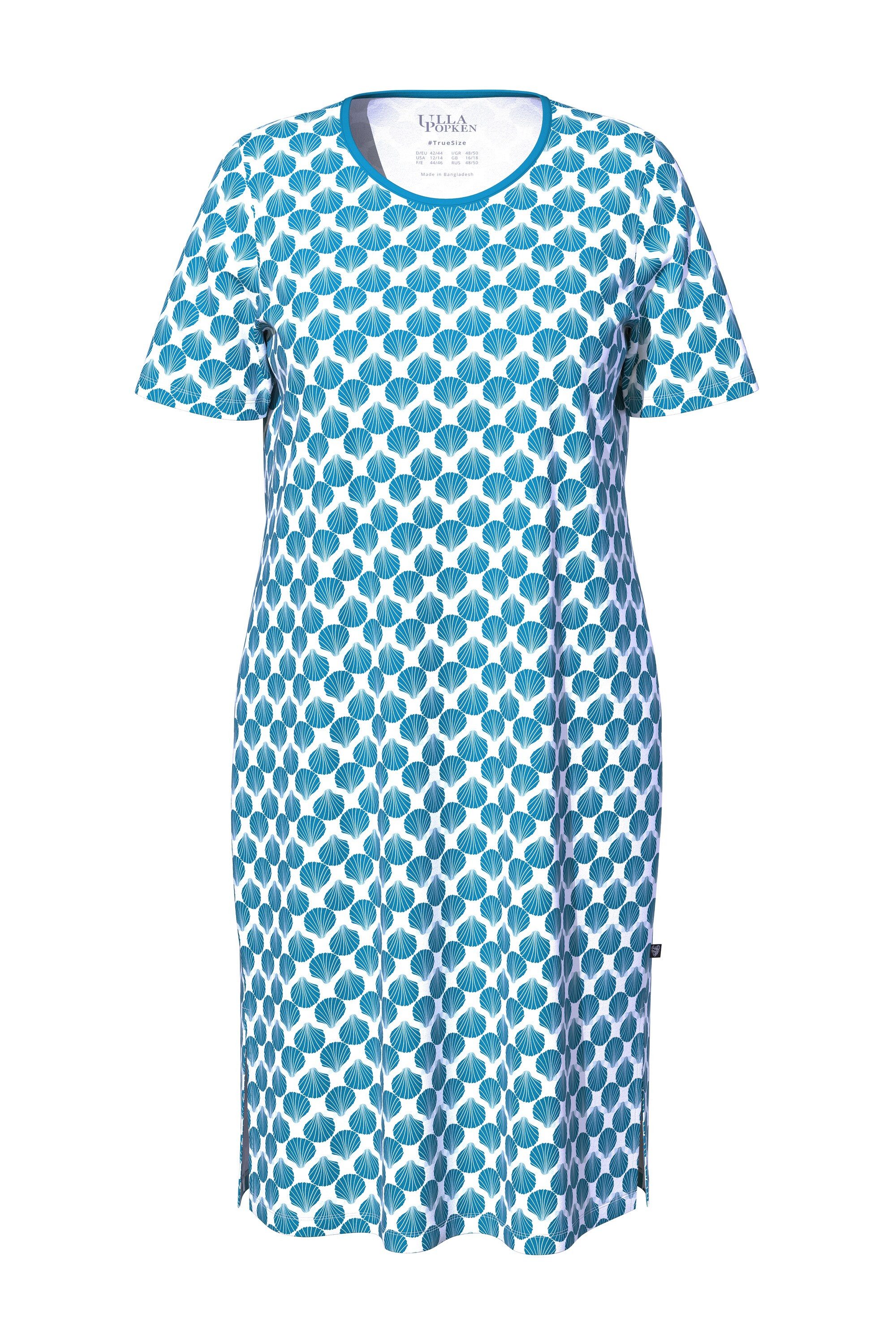 Ulla Popken Nachthemd Nachthemd Muscheln Rundhals Halbarm günstig online kaufen