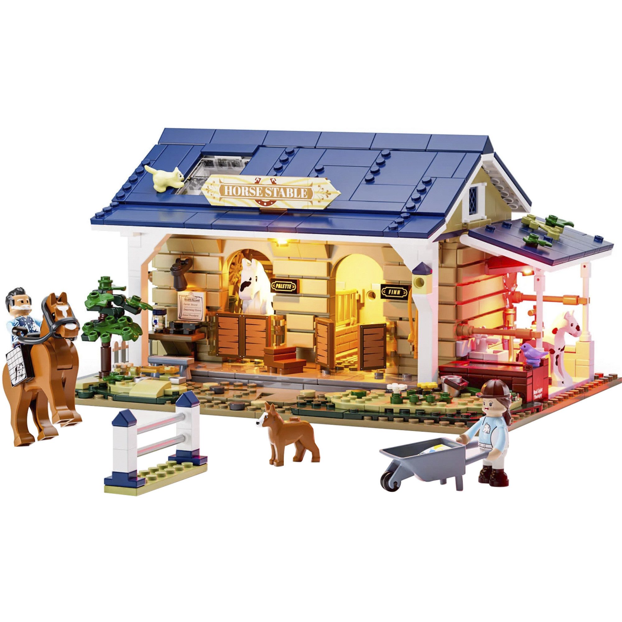 Lumibricks Lumibricks Pferdestall, Konstruktionsspielzeug Spielbausteine