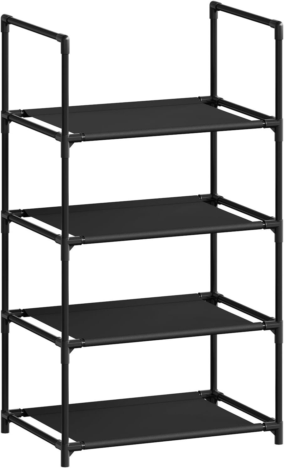 Woltu Schuhregal, 1-tlg., 4-Ebenen, kompakte und abnehmbare Regale, Metallgestell