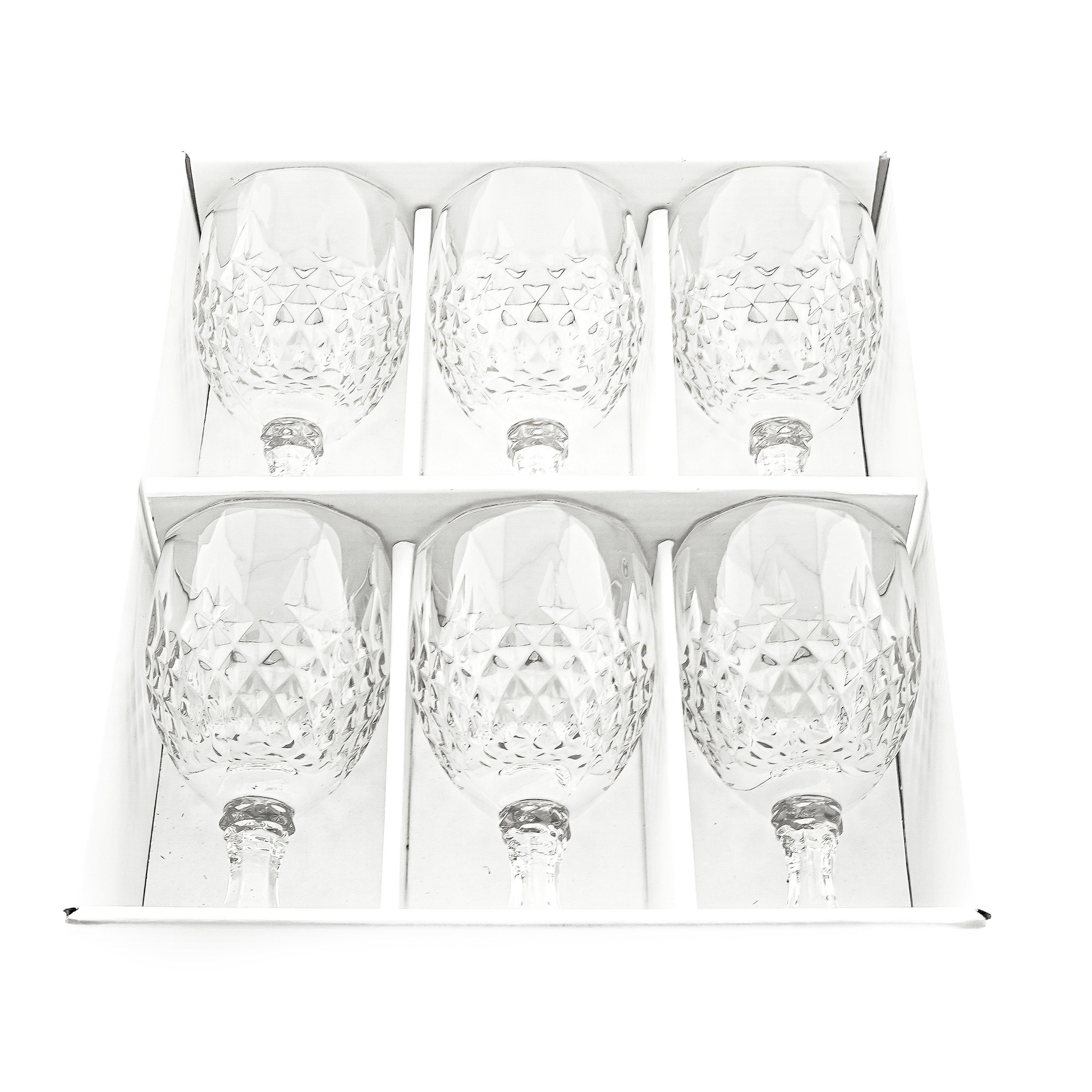 Sunay Glas 6er Set Retro-Look 260ml Gläser transparent, 6-tlg.