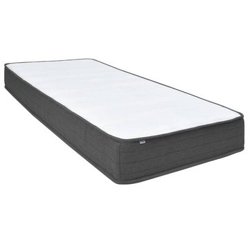 vidaXL Bett Boxspringbett Dunkelgrau Stoff 180x200 cm