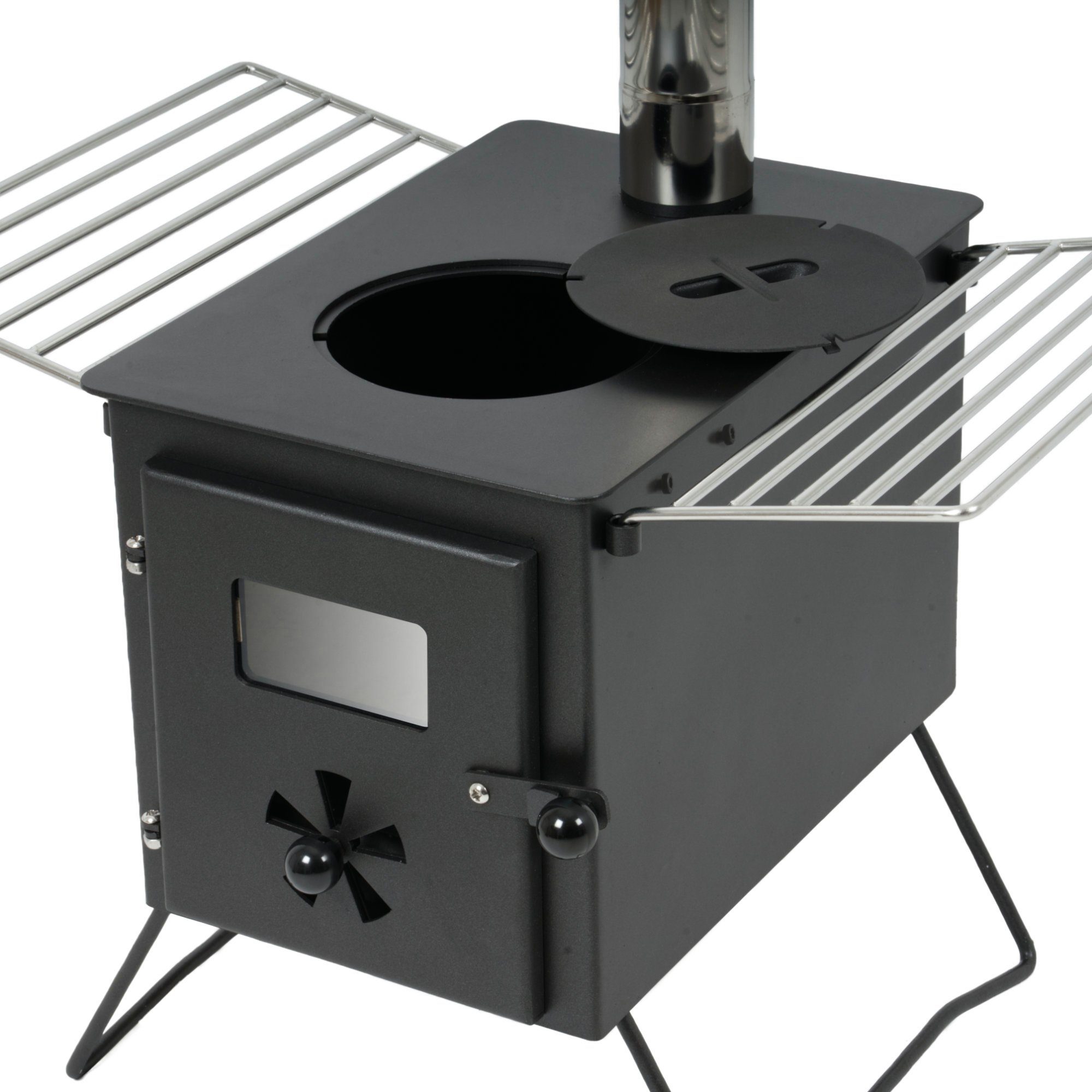 CampFeuer Fire Pit Tent Stove, 54 x 40 x 259.5 cm, Tent Heater Camping, Tent Stove Outdoor