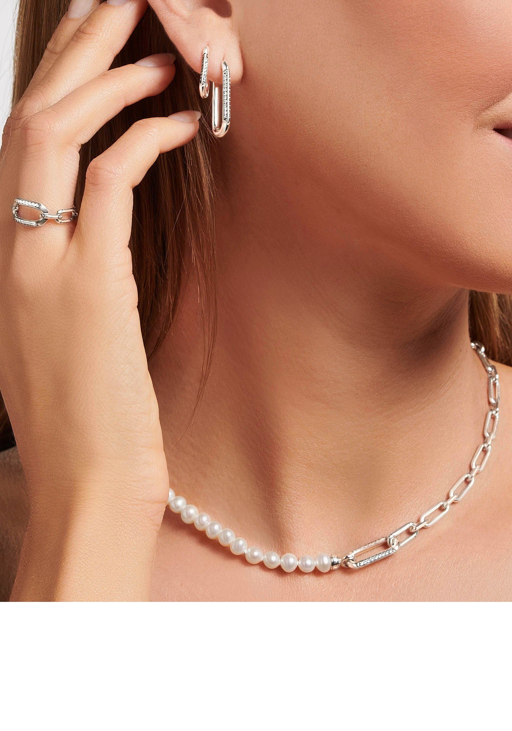 THOMAS SABO Paar Creolen silber, mit Zirkonia (synth)