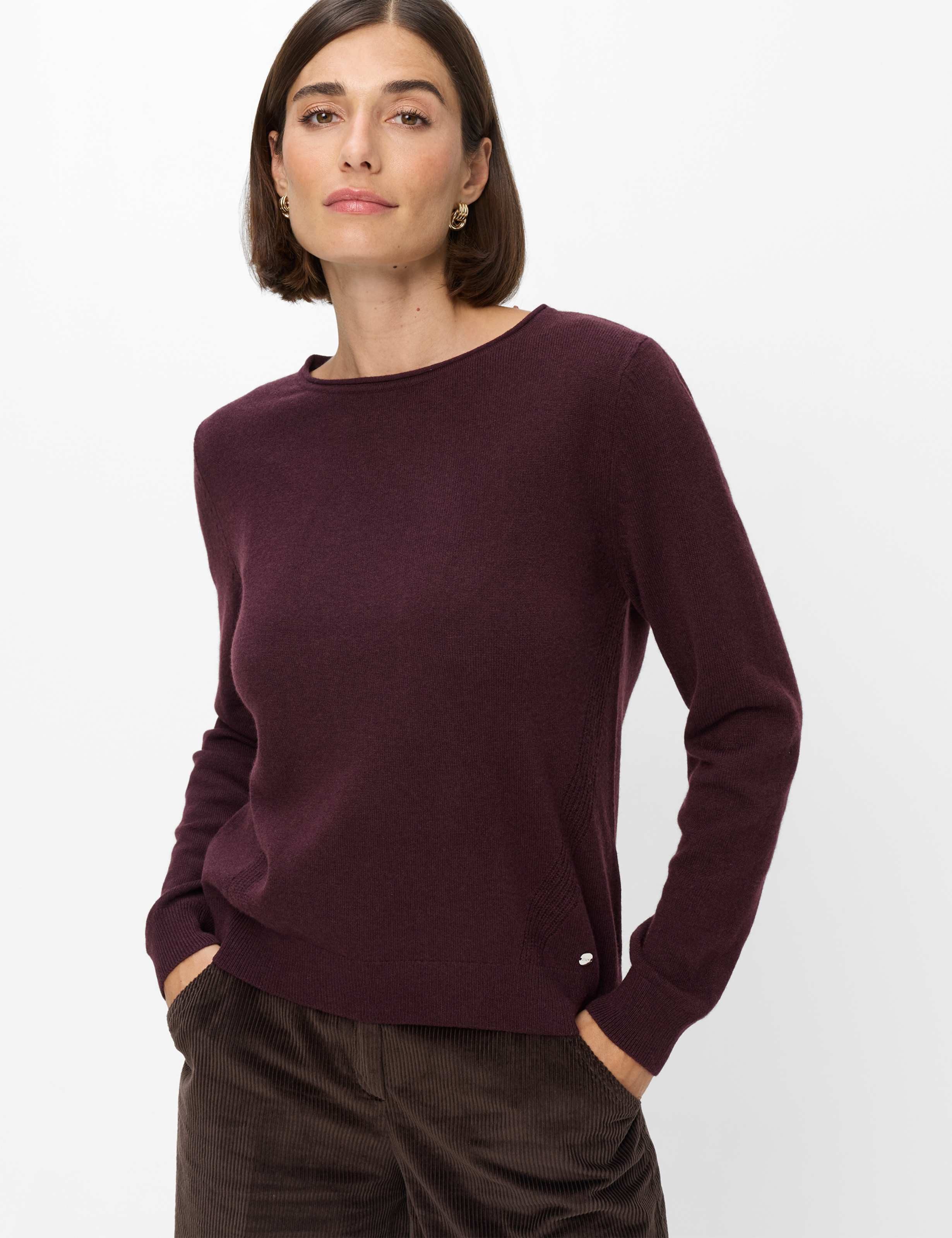 Brax Strickpullover Style LISA Merino Cashmere: Pullover im Wollmix