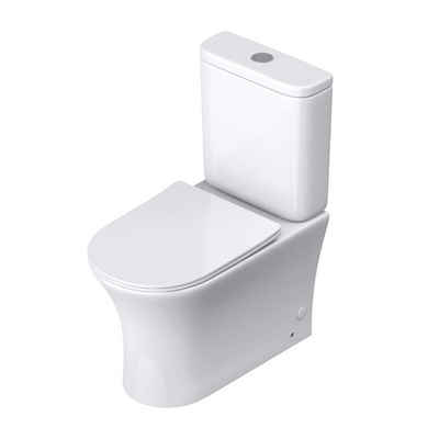 doporro Tiefspül-WC »doporro Design Stand-WC Toilette Silent-Close spülrandlose Toilette«, Wandmontage