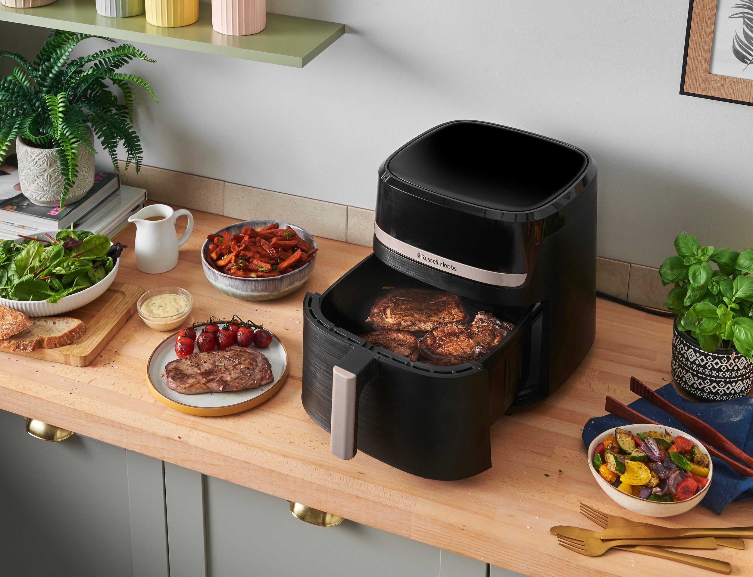 RUSSELL HOBBS Heißluftfritteuse 27630-56 SatisFry 8,3L, 1800 W, Airfryer–wenig oder kein Öl erforderlich, 9 Programme, 8,3 L – Bild 4 von 5