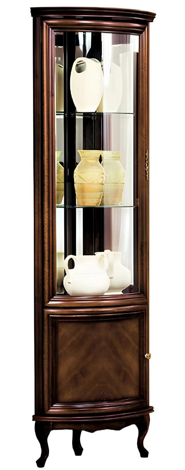 Xlmoebel Vitrine Eleganter Vitrinenschrank im italienischen Design (Klassische Vitrine Vitrinenschrank Vitrinen - Model W-WN) Hergestellt in Europa