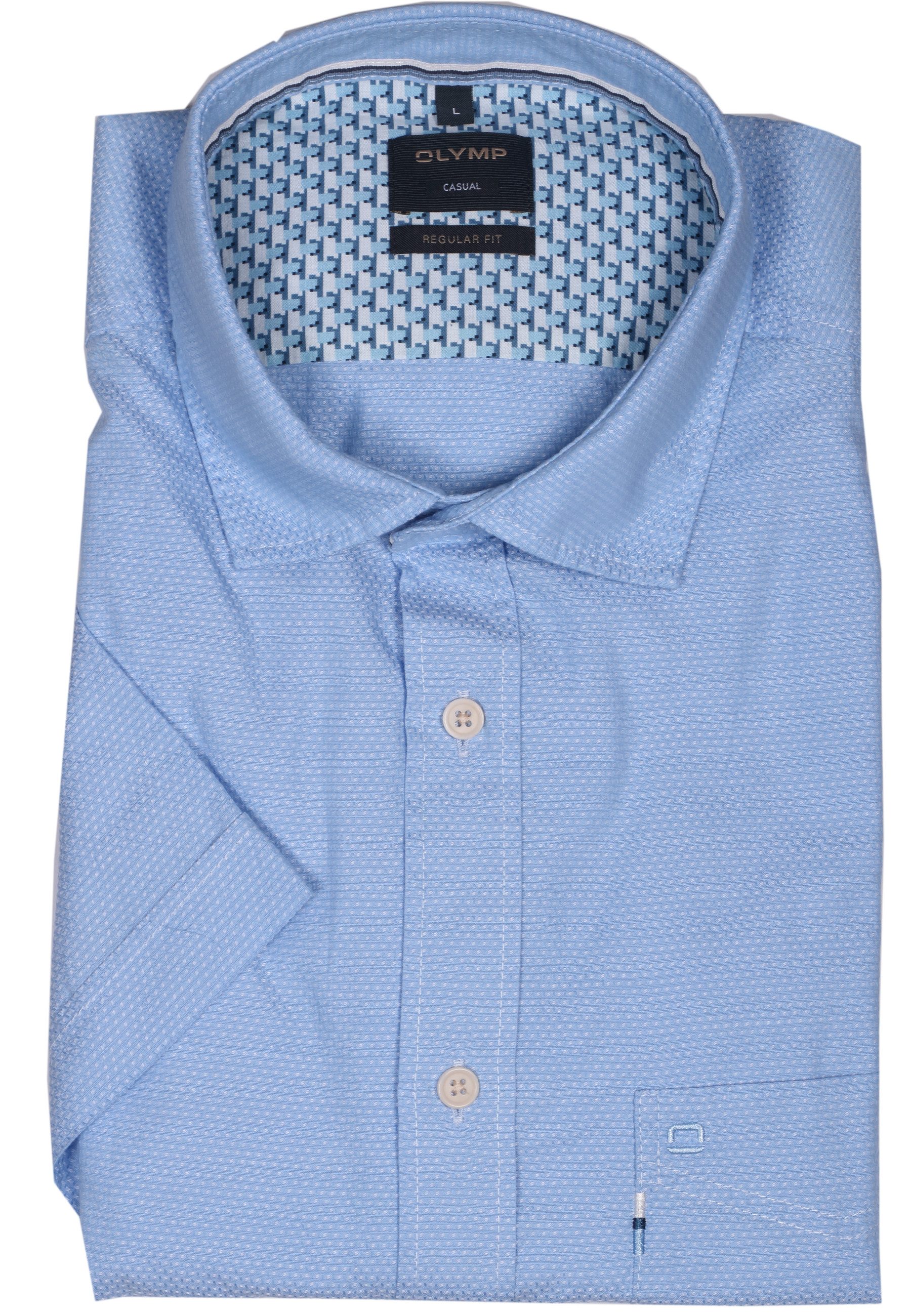 Kurzarmhemd Olymp Hemd regular fit 1/2 Arm - hellblau XL