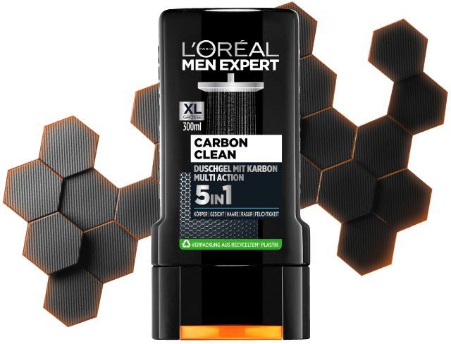 L'ORÉAL XL, 6-tlg. Carbon Duschgel Pure EXPERT MEN PARIS