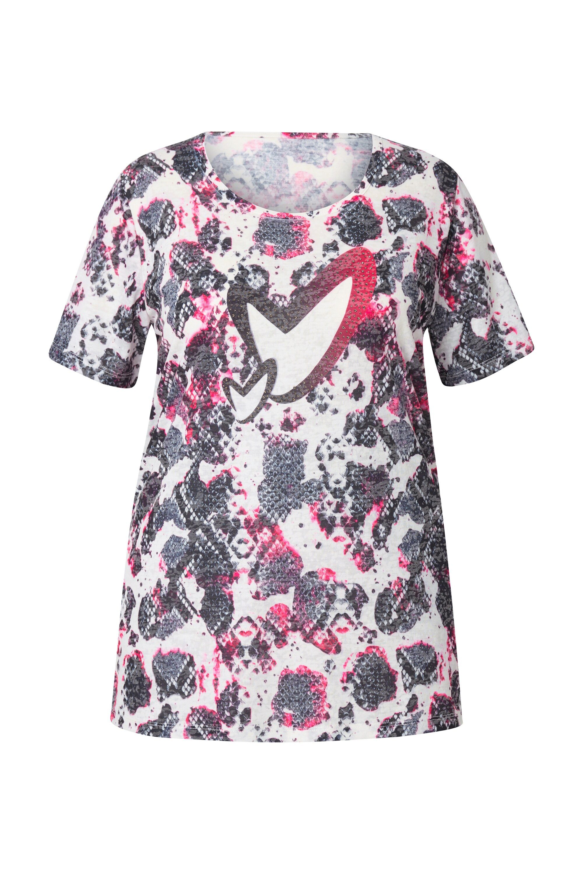 MIAMODA T-Shirt T-Shirt Schlangenmuster HERZ-Motiv günstig online kaufen