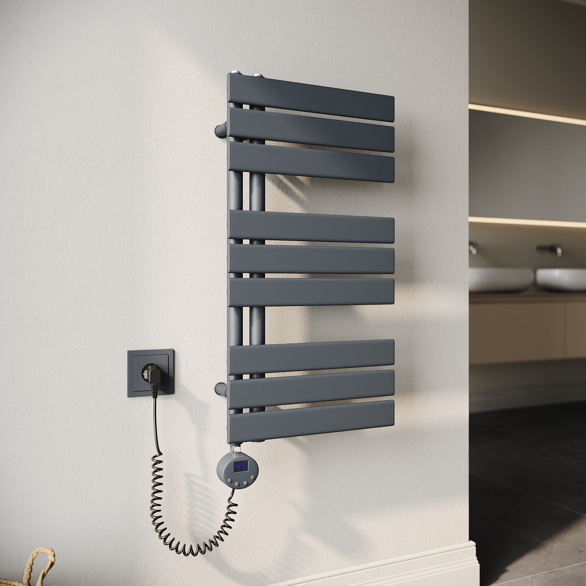 SONNI Designheizkörper Handtuchwärmer mit Heizung, programmierbarer Zeit un günstig online kaufen