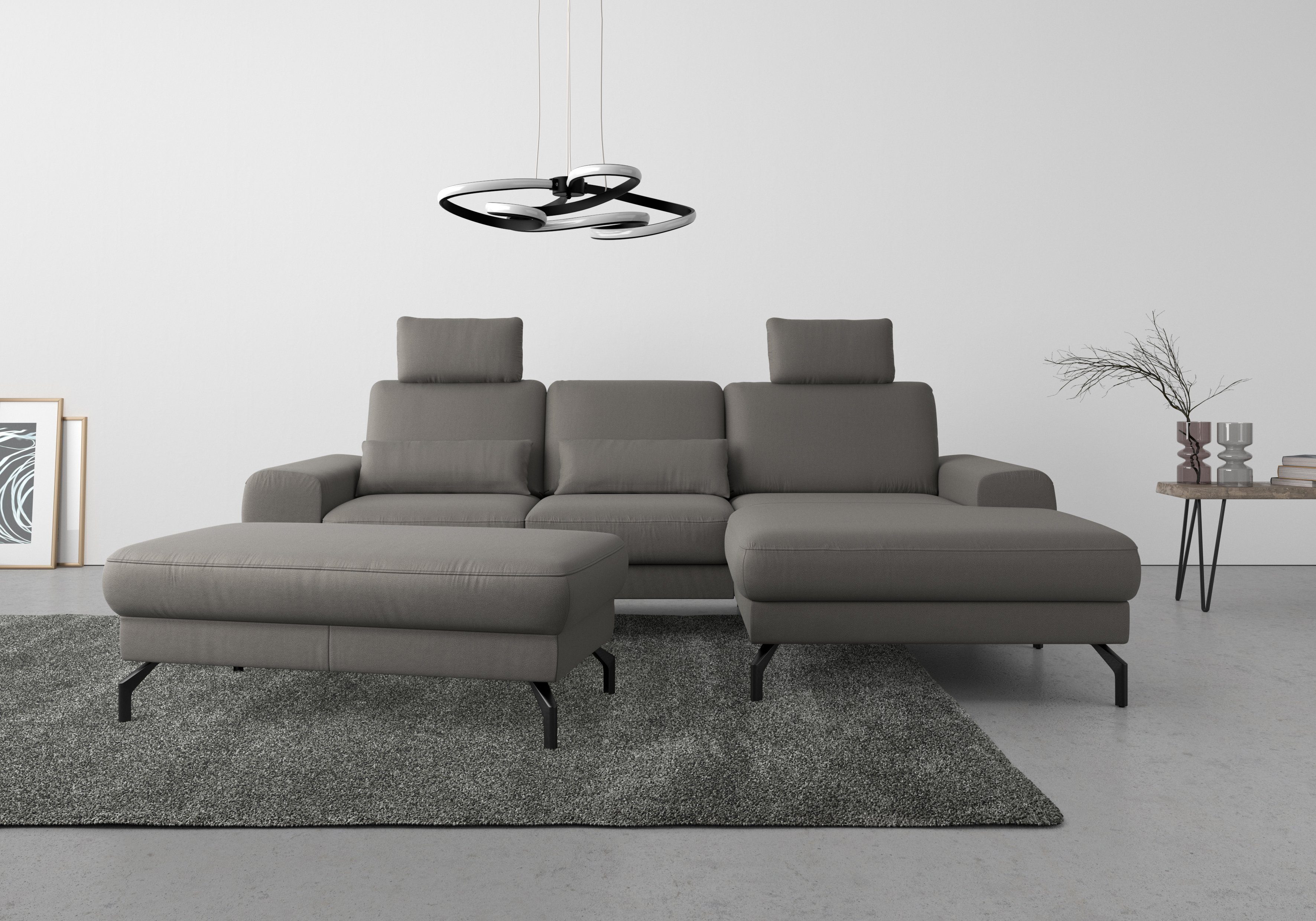 Originalprodukt-Versandhandel sit&more Ecksofa Cinturo, inklusive Sitztiefenverstellung Sitzhöhe 48 cm Federkern, und