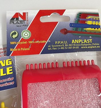 Anplast Vorfachschnur 10x Teile Vorfach Aufwickler Schaumstoff / Kork 7x8cm oval, (Spar-Set XXL, 10-St)