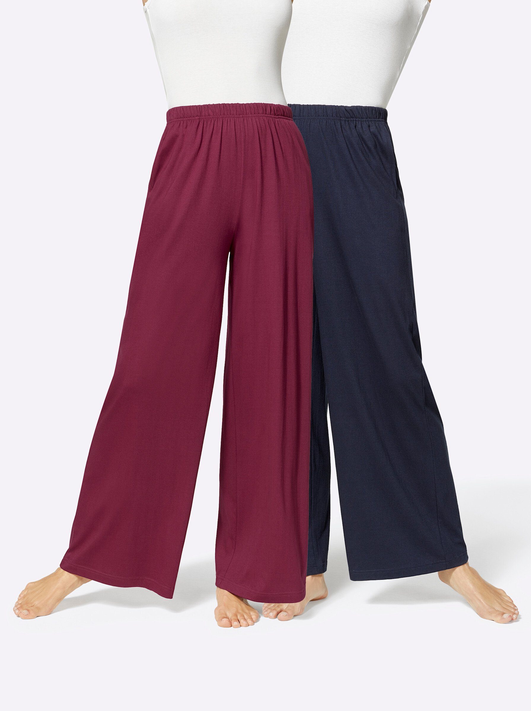 WITT + Homewearhose marine bordeaux (2-tlg) WEIDEN