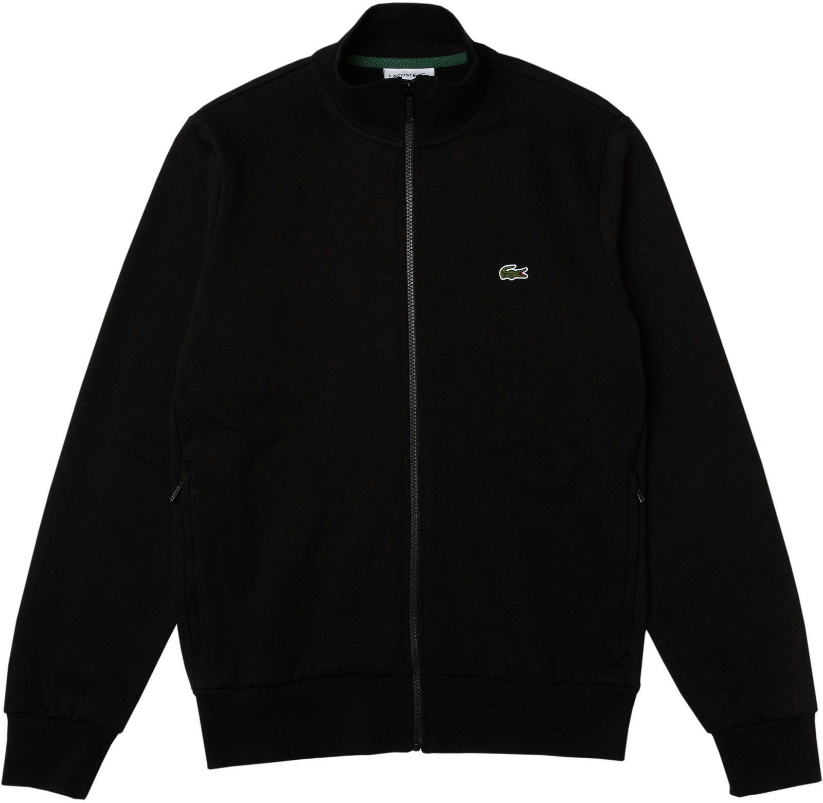 schwarz Lacoste auf der Sweatjacke Lacoste Logopatch mit Brust