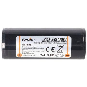 Fenix Akku für Fenix PD40R Led-Taschenlampe Fenix ARB-L26-4500P, 26650 Li-I Akku 4500 mAh (3,6 V)