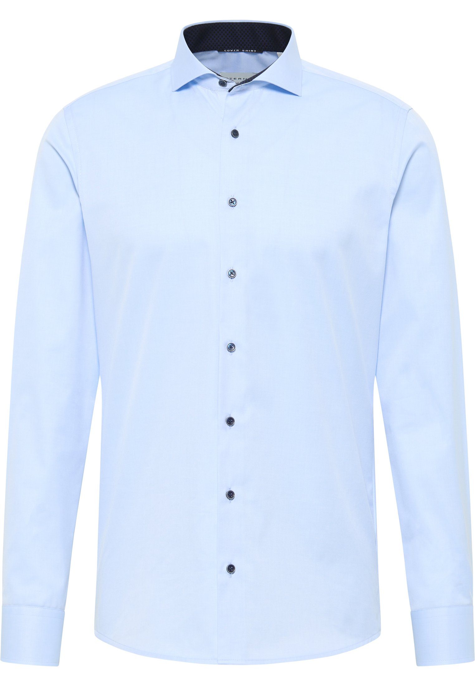 Langarmhemd Eterna hellblau SLIM FIT