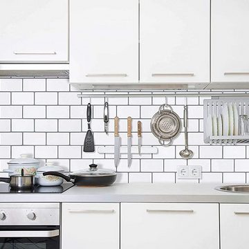 Novzep Fliesenaufkleber Mosaik-Wandfliesen-Aufkleber, DIY, selbstklebende, wasserfeste, klebrige Tapete, 3D-Wandfliesen für Küche, Badezimmer, Schlafzimmer